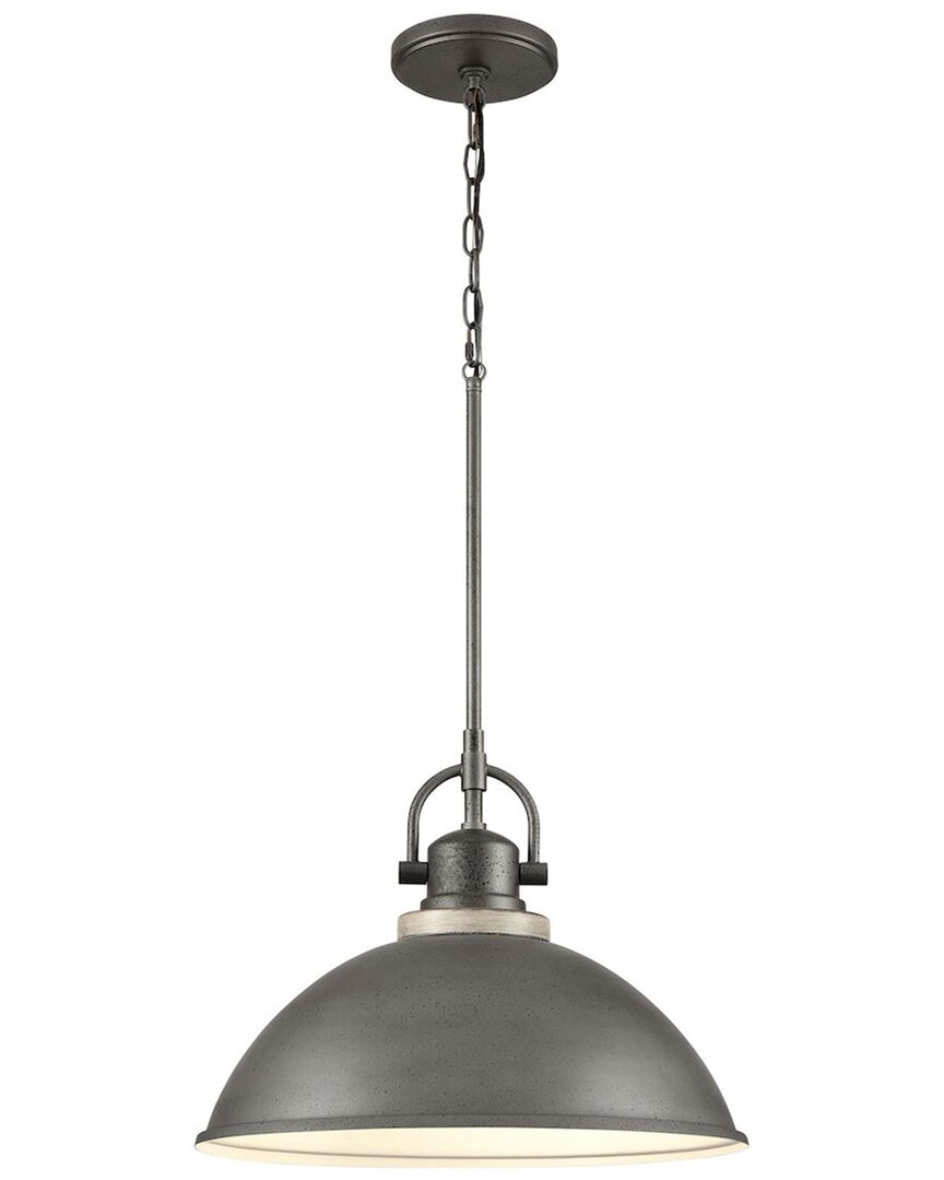 Artistic Home & Lighting Artistic Home North Shore 18'' Wide 1-light Outdoor Pendant In Silver
