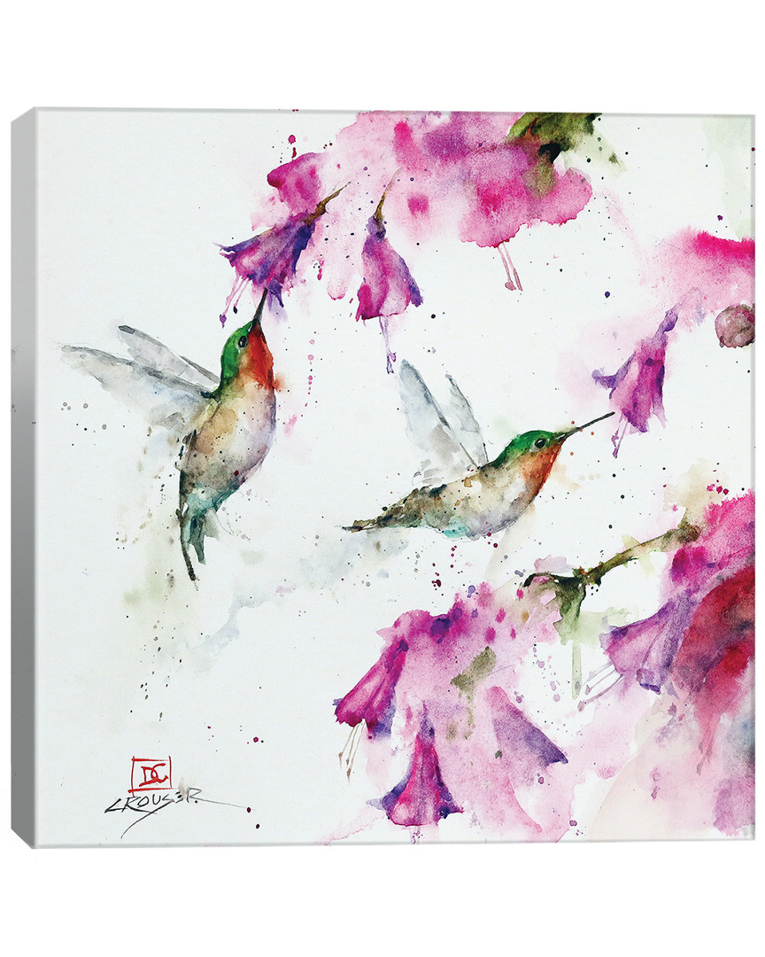 Icanvas Hummingbirds And Floral By Dean Crouser Canvas Wall Art