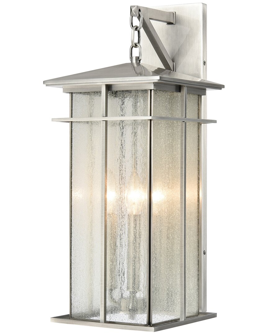 Artistic Home & Lighting Artistic Home Oak Park 22'' High 3-light Outdoor Sconce In Silver