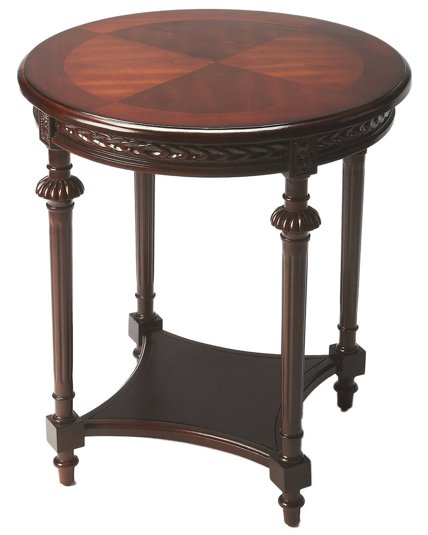 Butler Specialty Company Hellinger Round End Table In Brown