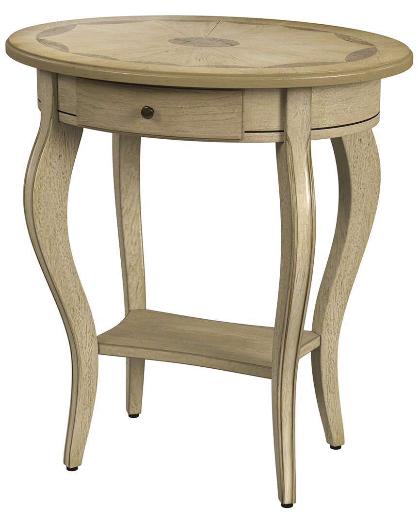 Butler Specialty Company Jeanette Oval Wood Accent Table In Beige
