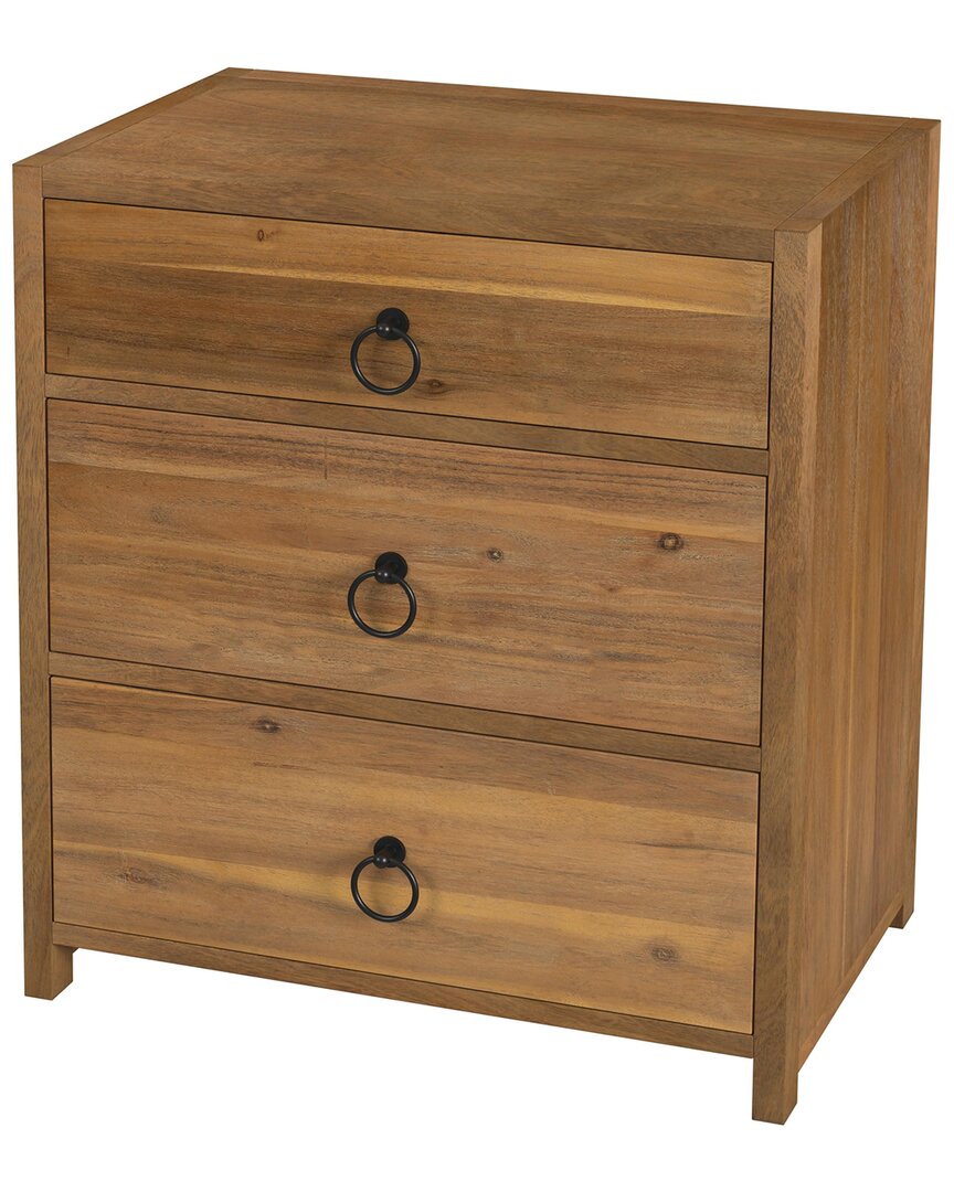 Butler Specialty Company Lark Natural 3 Drawer Nightstand In Brown