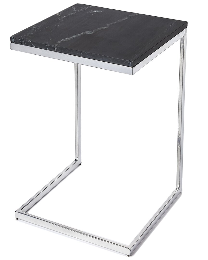 Butler Specialty Company Lawler Stone Silver Accent Table In Black