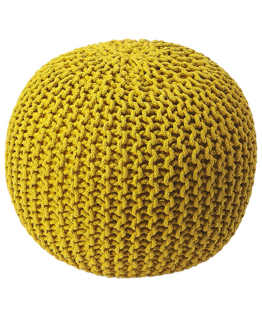 Butler Specialty Company Pincushion Woven 19in Pouffe In Gold