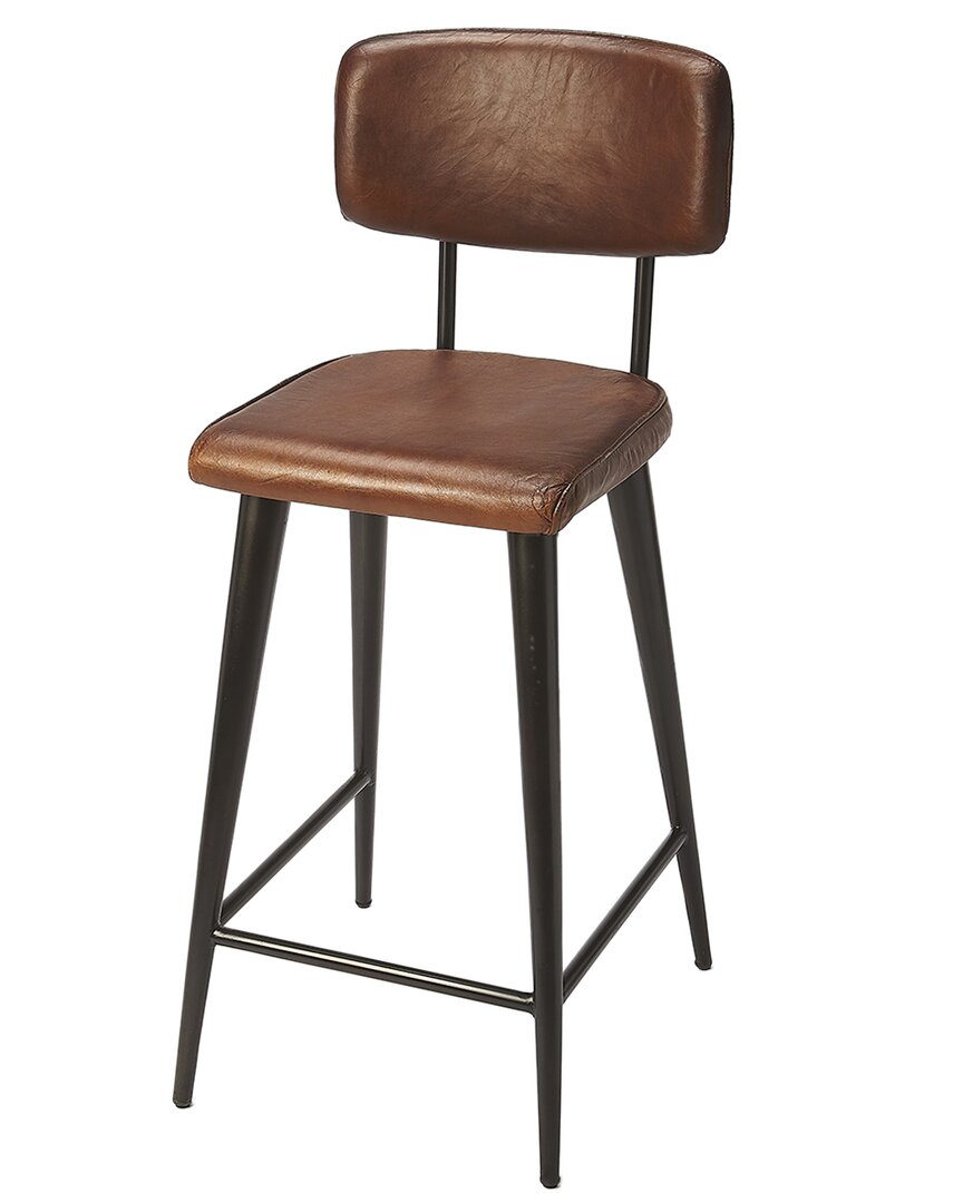Butler Specialty Company Saddle Leather 26in Counter Stool In Brown