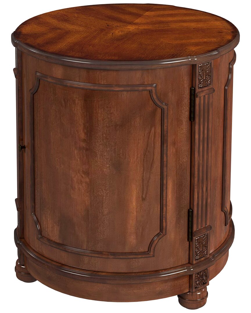Butler Specialty Company Thurmond Drum 20in Drum Side Table In Brown