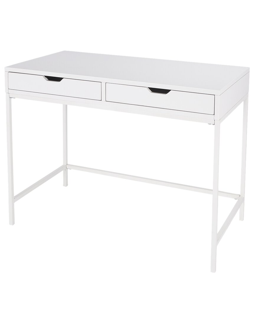 Butler Specialty Company Belka Desk With Drawers In White