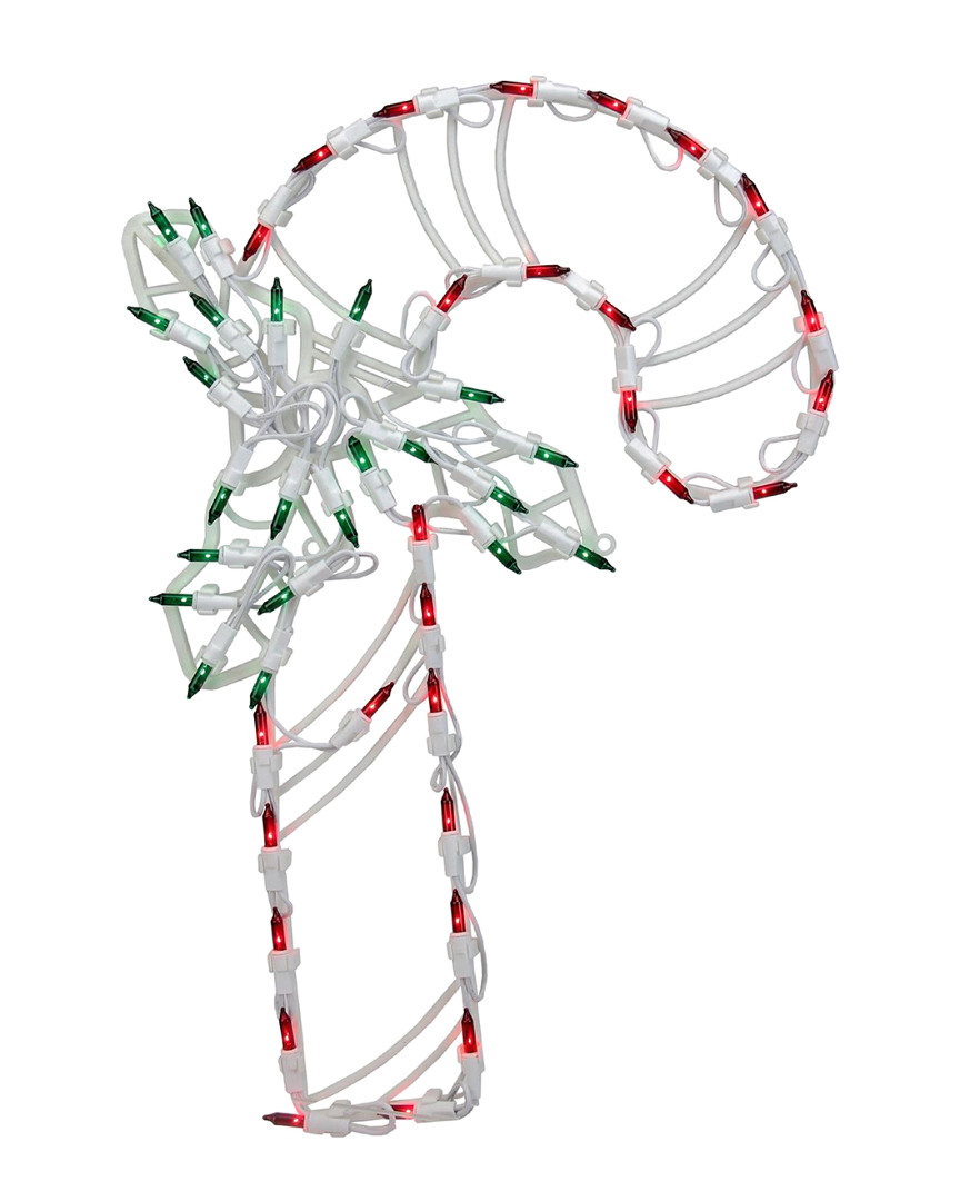 Northlight Discontinued 18in Led Lighted Candy Cane Christmas Window Silhouette Decoration