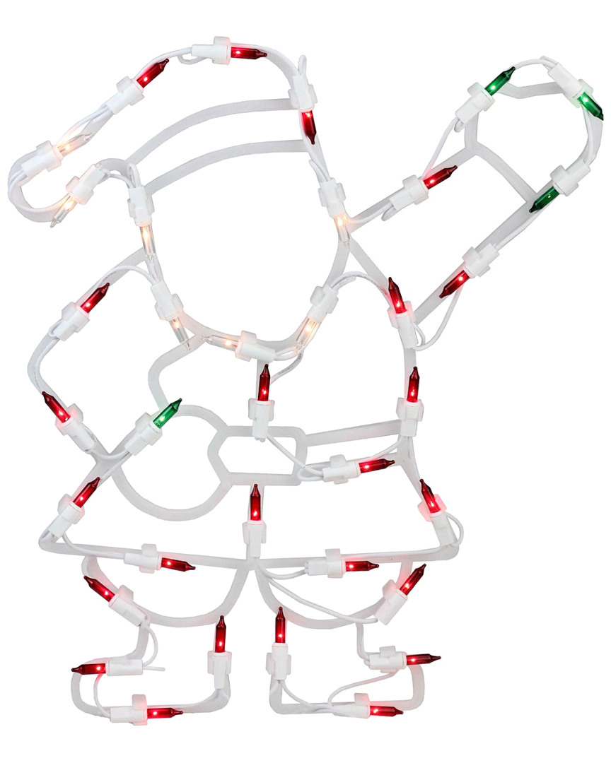 Northlight 13in Lighted Santa Christmas Double Sided Window Silhouette Decoration In Multi