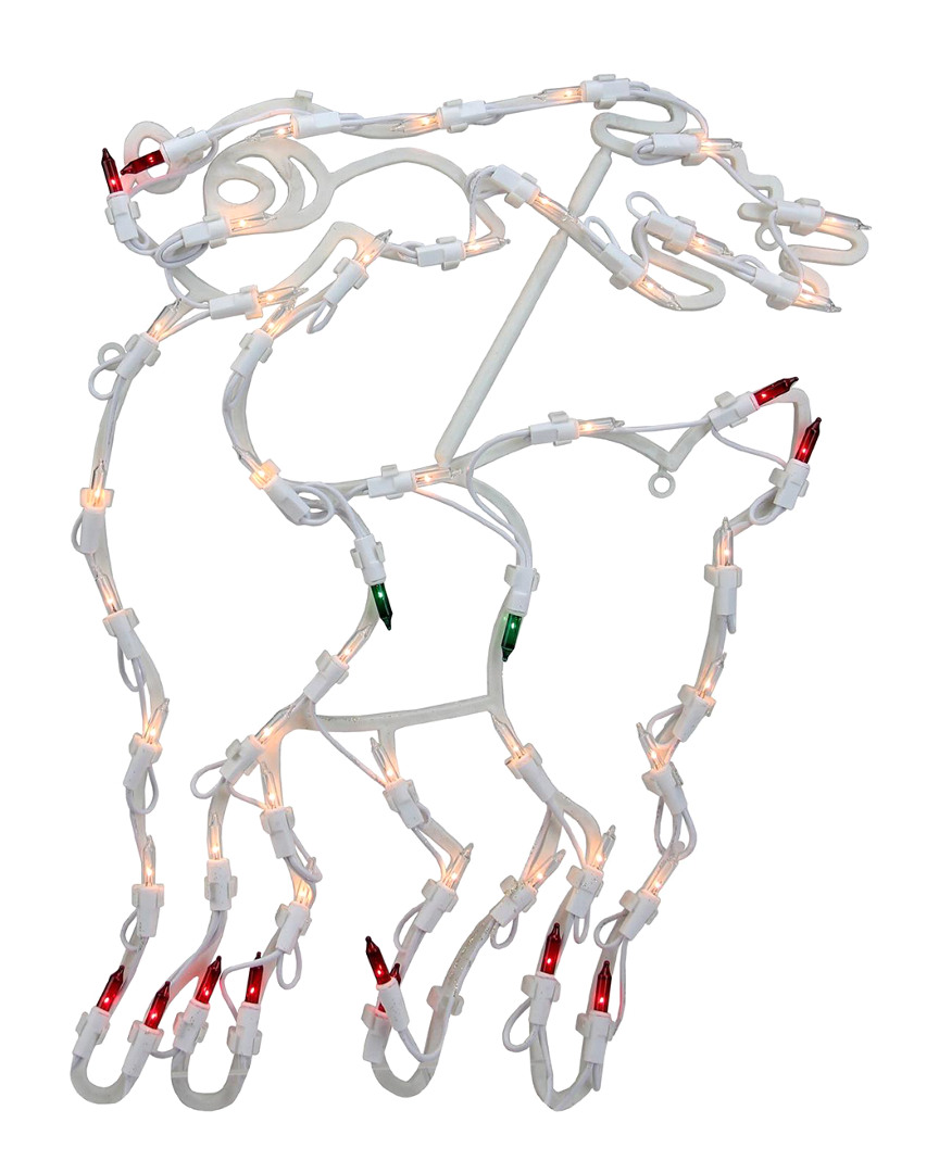 Northlight Discontinued  18in Lighted Reindeer Double Sided Christmas Window Silhouette Decoration