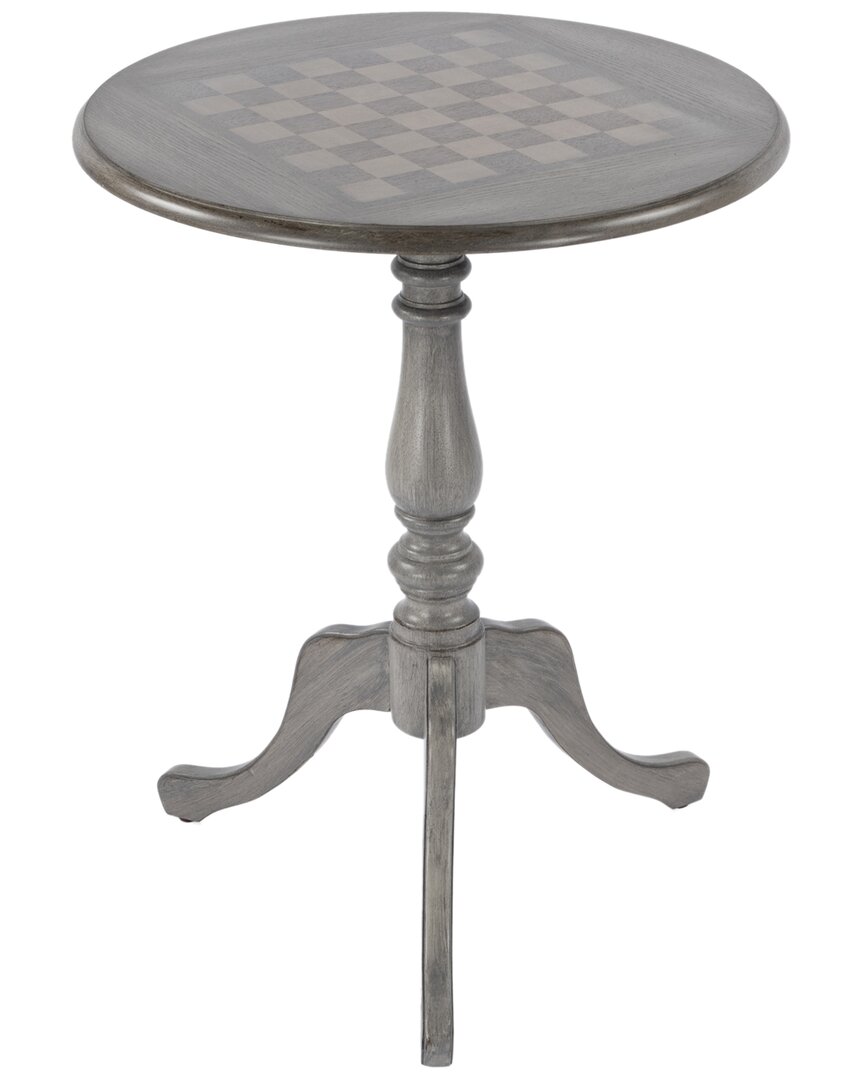 Butler Specialty Company Colbert 22in Round Pedestal Game Table In Grey