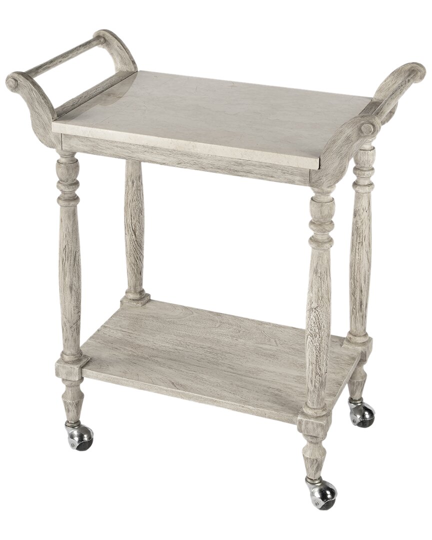 Butler Specialty Company Danielle Marble Bar Cart In Grey