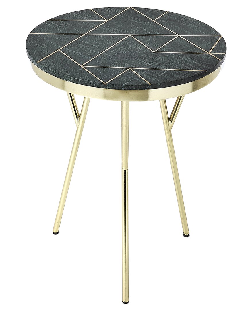 Butler Specialty Company Haven Green Marble & Brass Accent Table