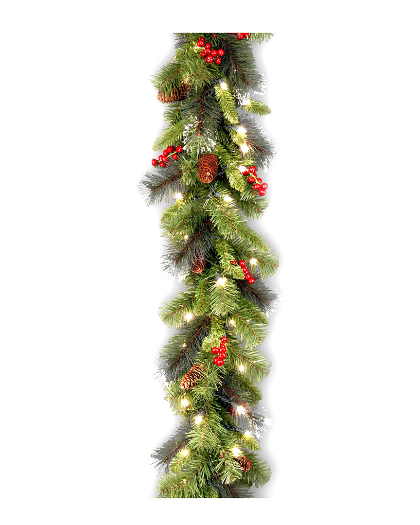 National Tree Company 9ft Crestwood Spruce Garland With 50 Led Lights