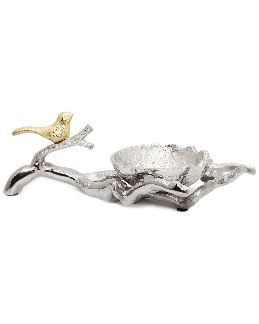 Alice Pazkus Bird Branch Bowl In Silver