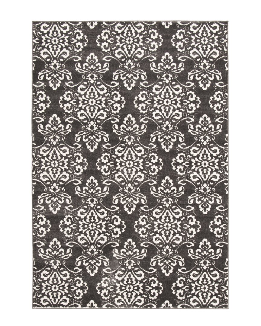 Ecarpet Patty Traditional Damask Rug In Grey