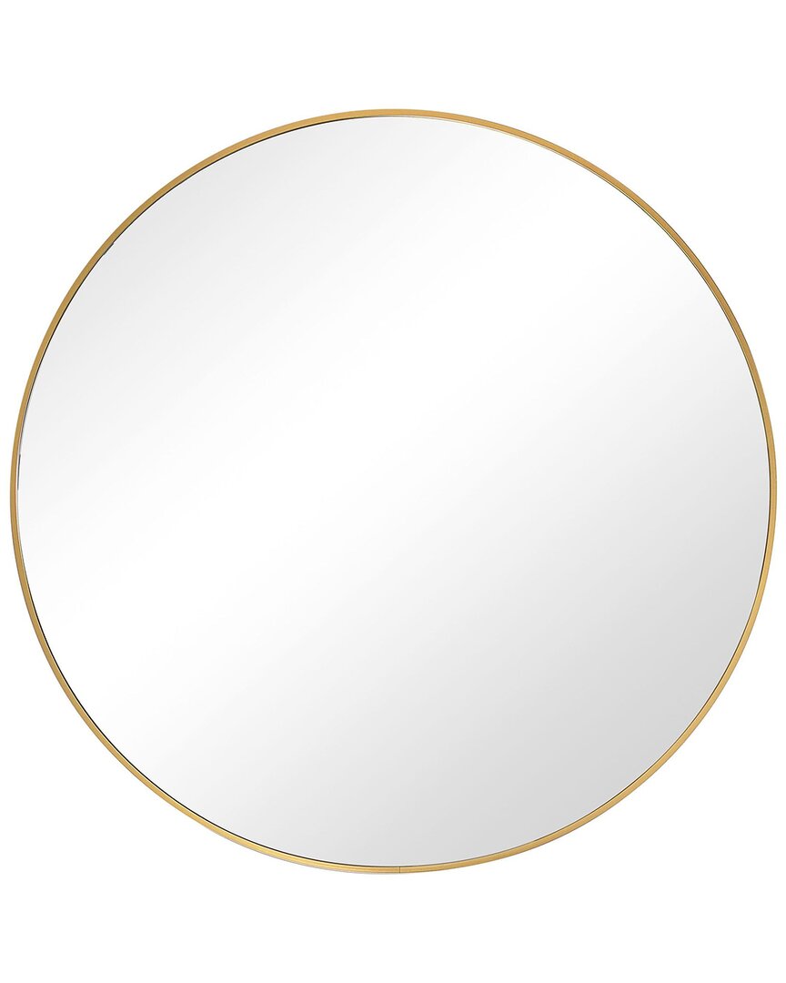 Hewson Brushed Gold Finish Plain Mirror