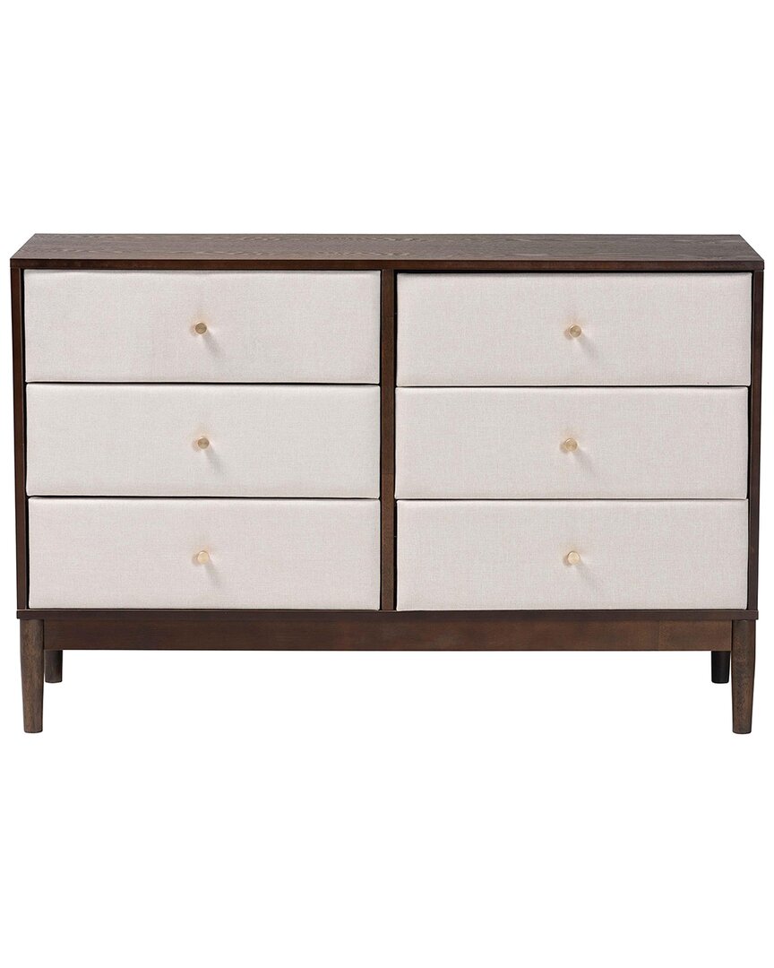 Baxton Studio Nikolai Mid-century 6-drawer Dresser
