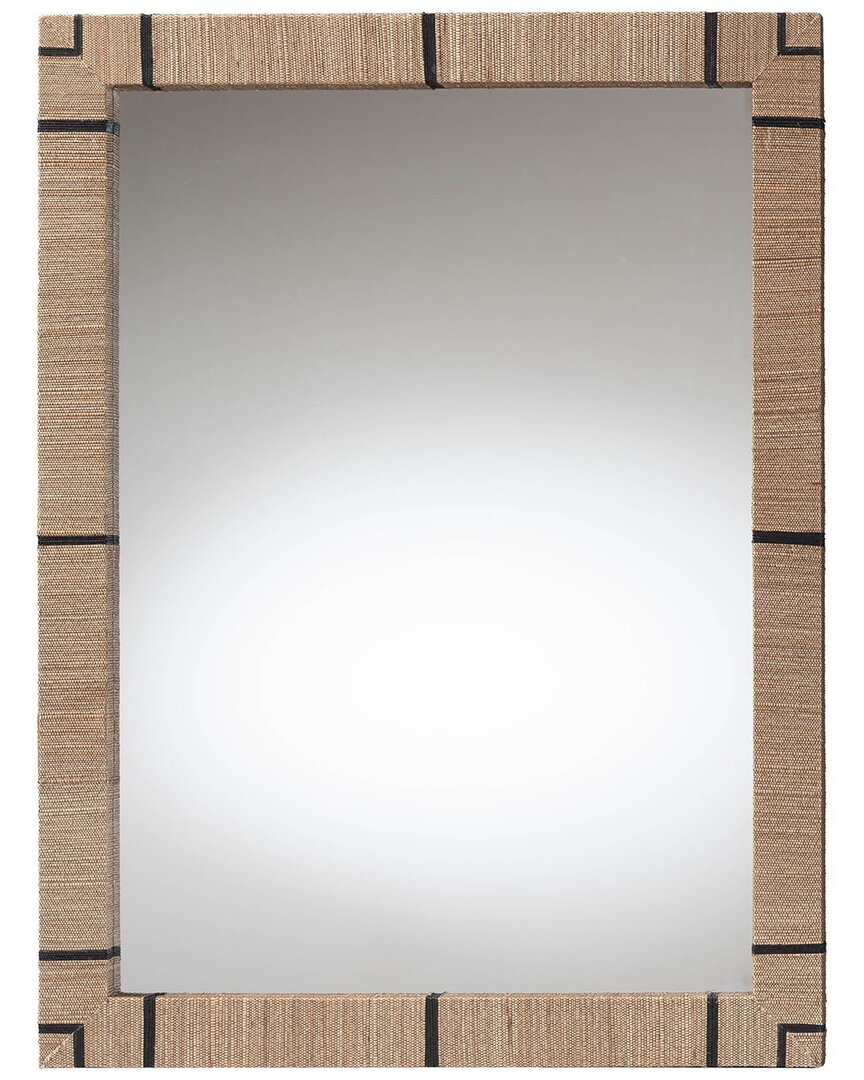 BAXTON STUDIO BAXTON STUDIO MIRAI BOHEMIAN WOVEN GRASSCLOTH RECTANGLE ACCENT MIRROR 