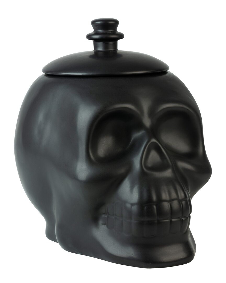 10 Strawberry Street Matte Black Ceramic Skull Coo