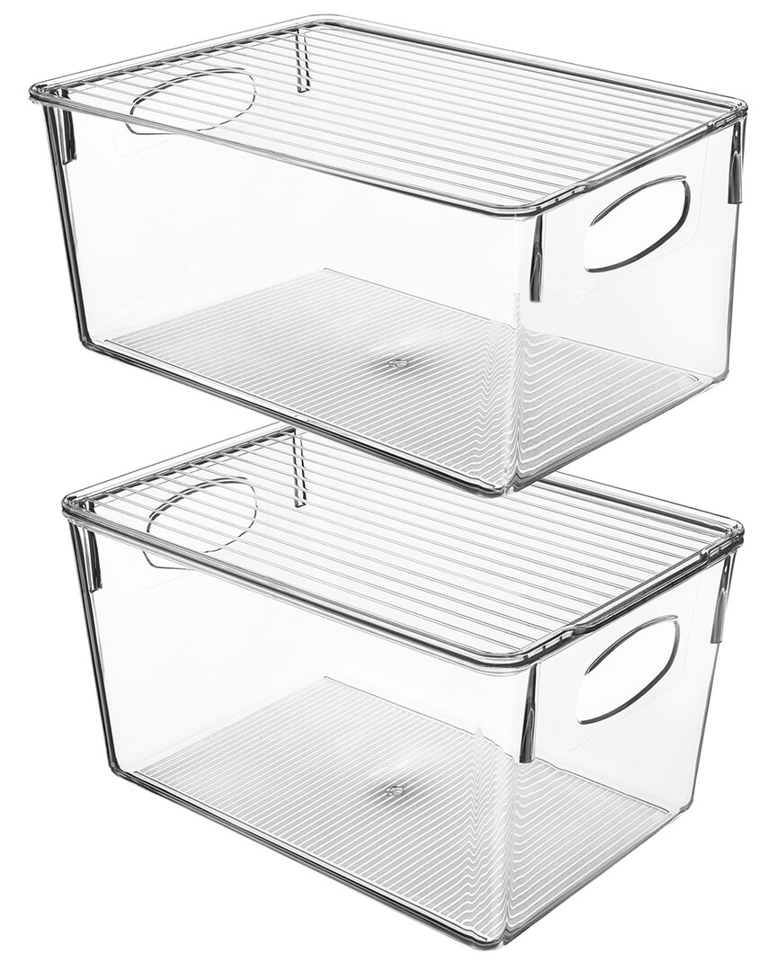 Shop Sorbus Clear 2pc Storage Bin With Lid