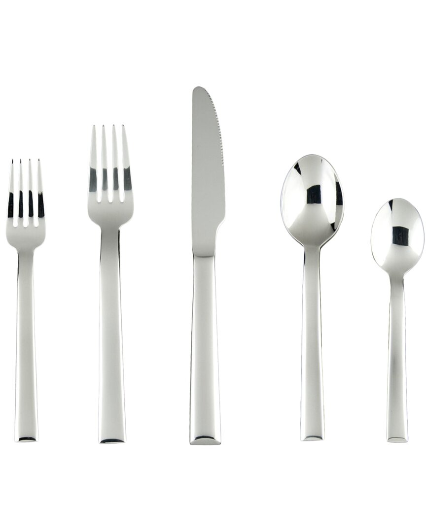 Fortessa Still 18/10 Stainless Steel 20pc Flatware Set (service For 4) In Silver