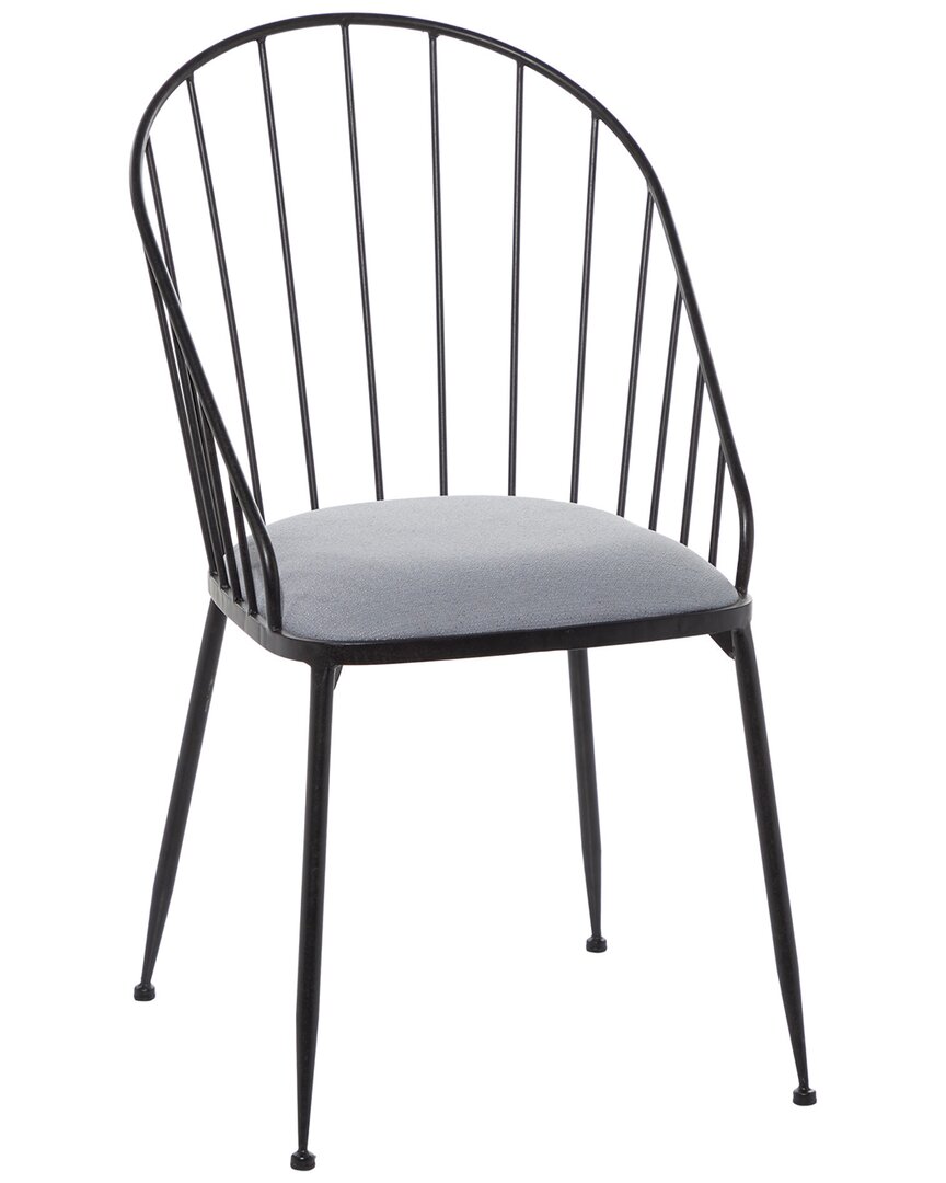 Peyton Lane Contemporary Solid Black Metal Dining Chair