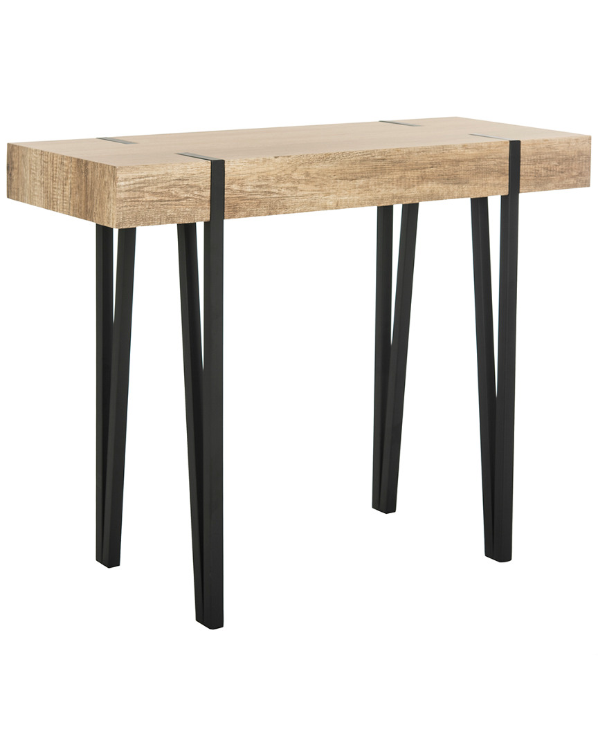 Safavieh Alyssa Rustic Midcentury Wood Top Console Table