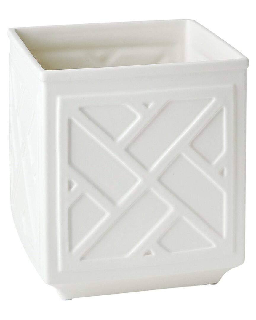 Global Views Chinoiserie Planter In White
