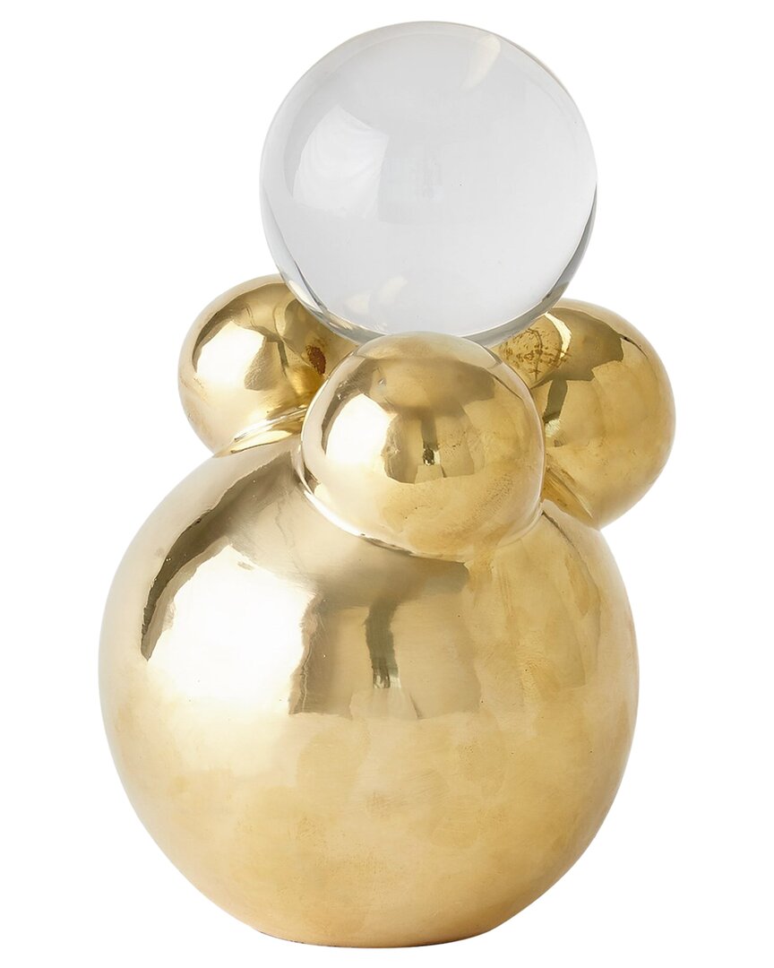 Global Views Bubble Orb Holder In Brass