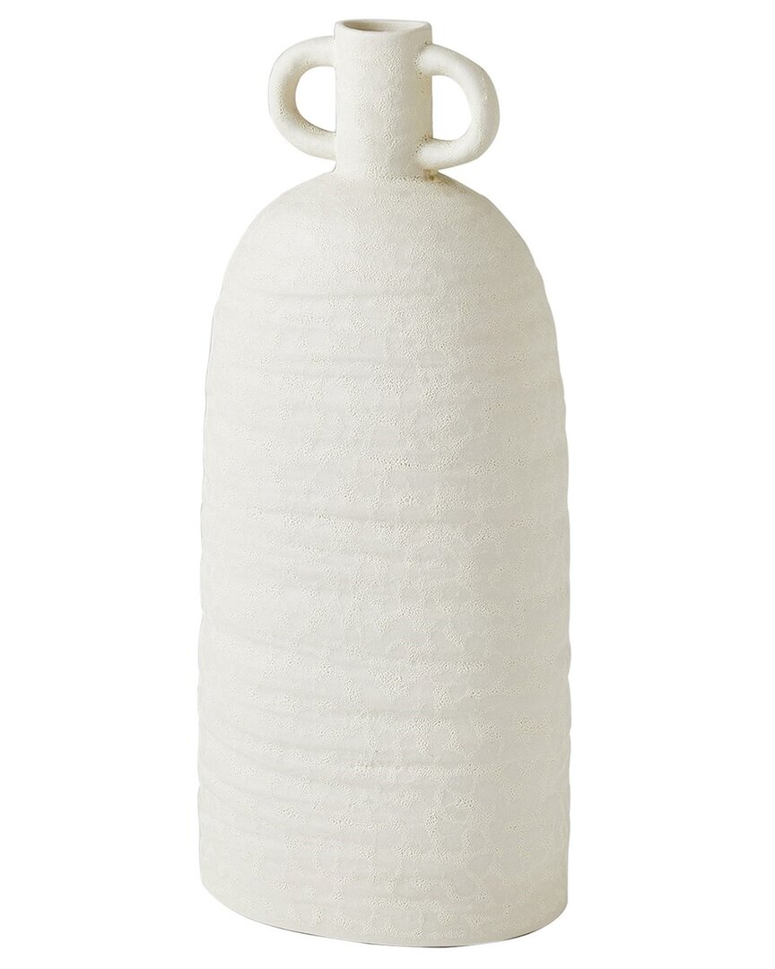 Global Views Sahara Vase In White