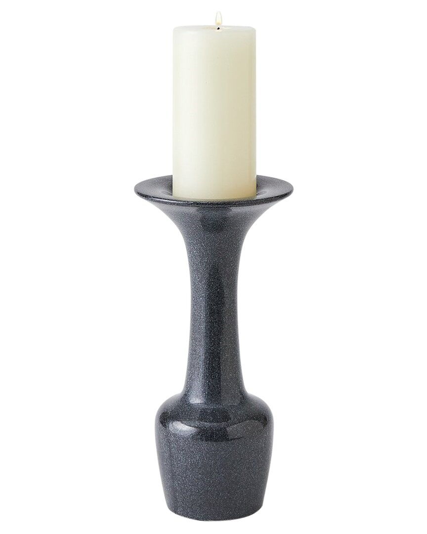 Shop Global Views Calyx Candle Holder In Black