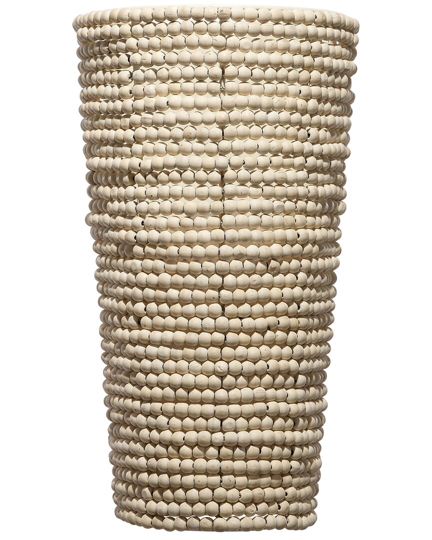 Jamie Young Seawall Beaded Cone Sconce In Grey