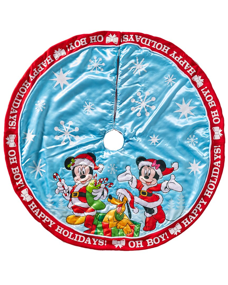 Kurt Adler 48in Disney Mickey And Minnie Print Satin Tree Skirt