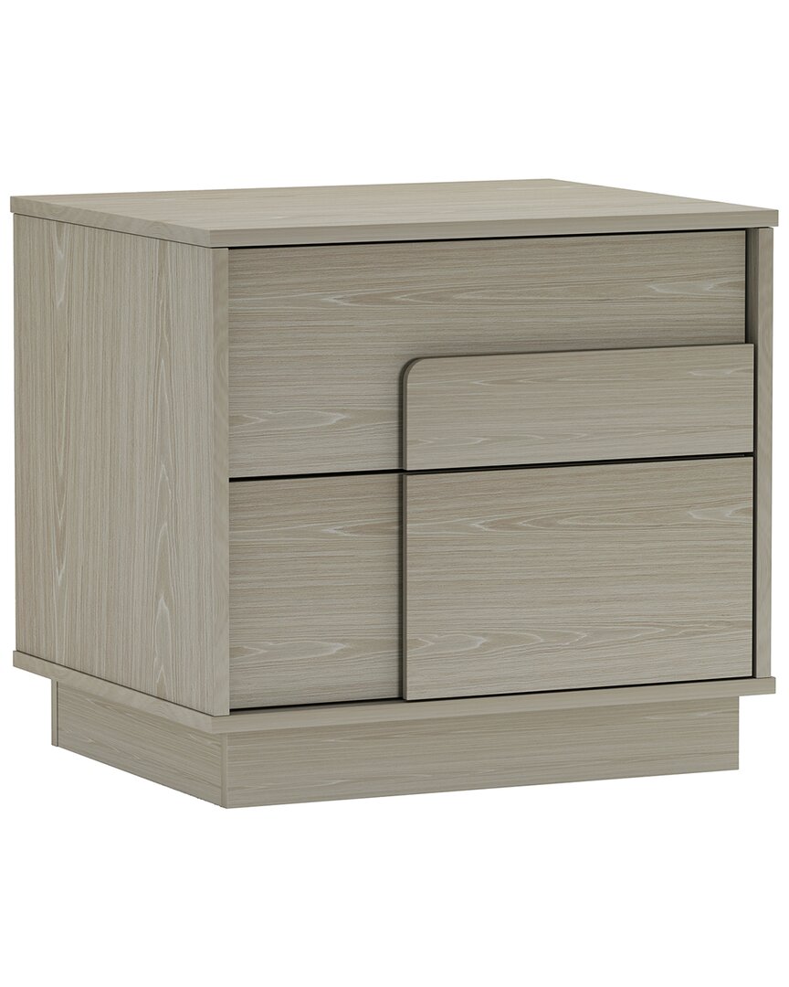 Manhattan Comfort Modern Horizon Nightstand In White