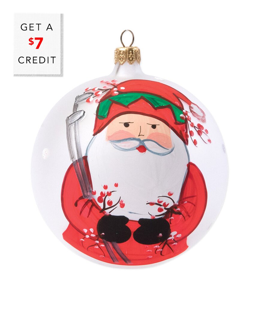 Vietri Old St. Nick Golfing Ornament In Multicolor
