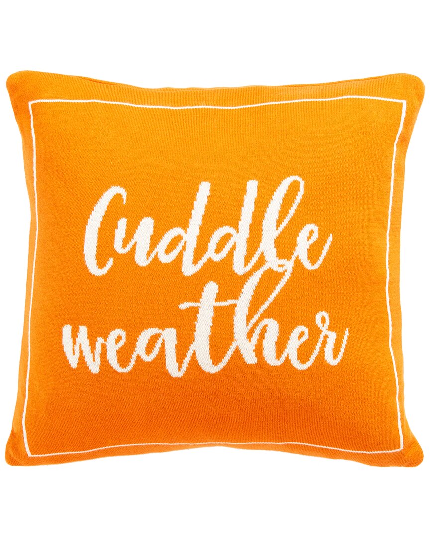 Safavieh Cuddle Weather Pillow In Orange