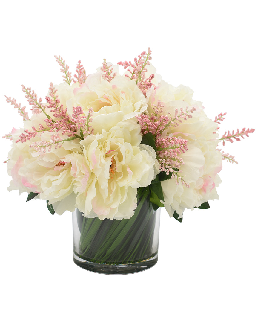 Creative Displays White & Pink Peonies & Heather Floral Arrangement