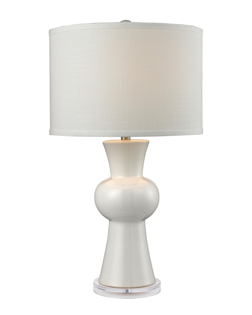 Artistic Home & Lighting 28in Ceramic Table Lamp In White