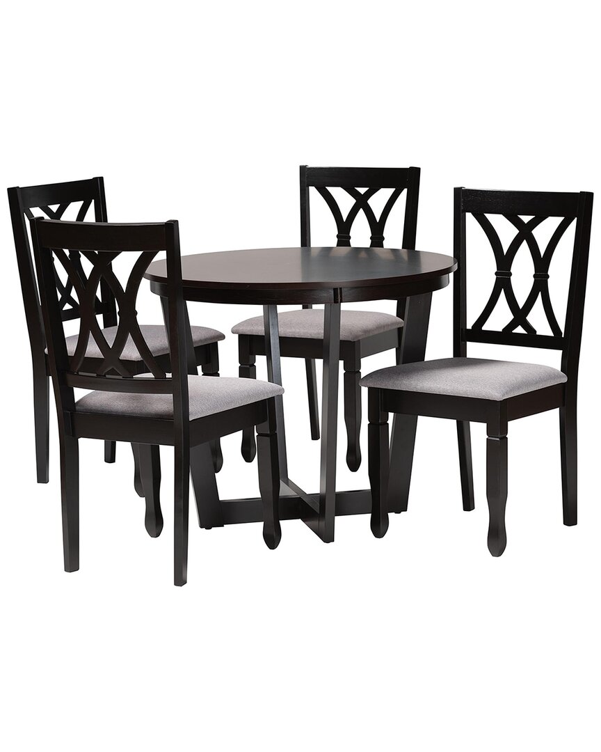 Baxton Studio Aggie Modern Wood 5pc Dining Set