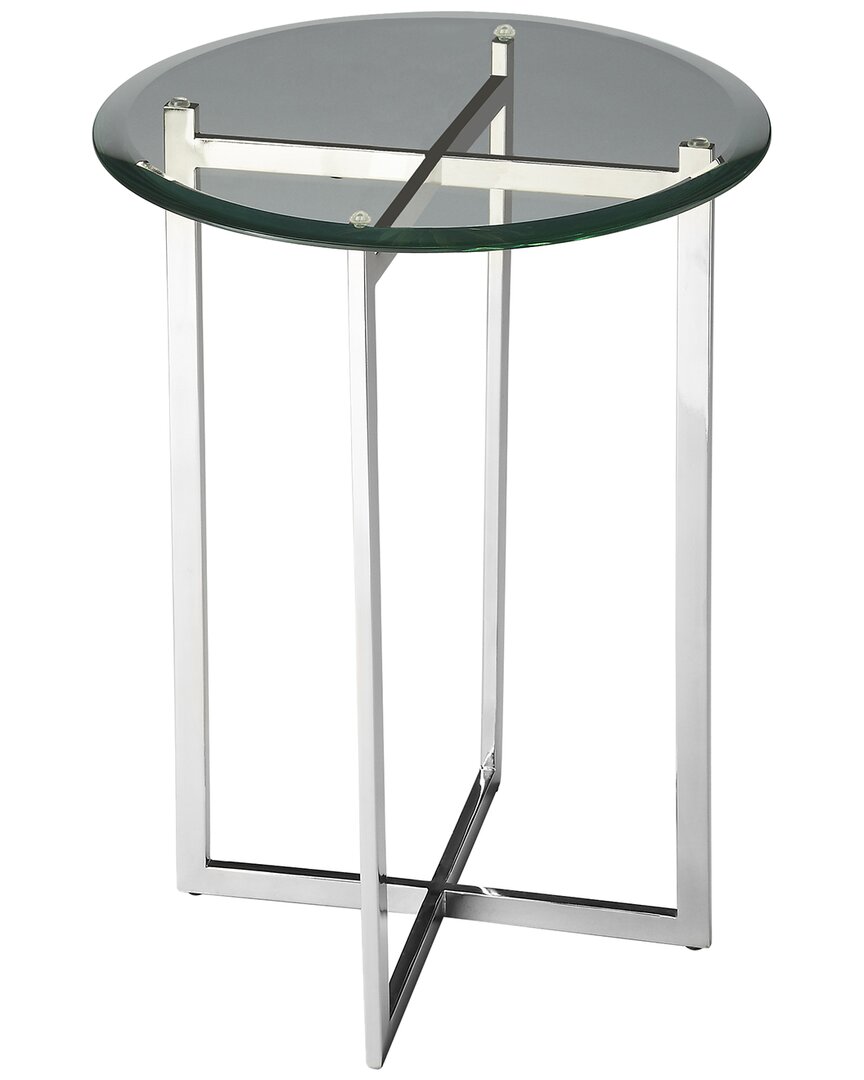 Butler Specialty Company Finn Modern Accent Table In Silver