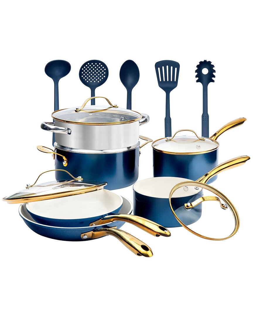 Gotham Steel 15pc Ultra Nonstick Ceramic Cookware Set With Utensils