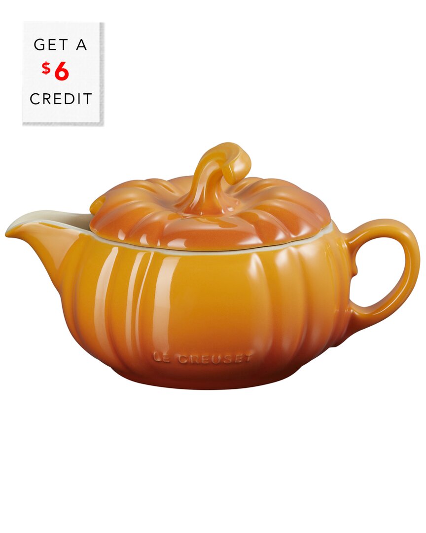 Le Creuset Pumpkin Gravy Boat With Lid With $6 Credit