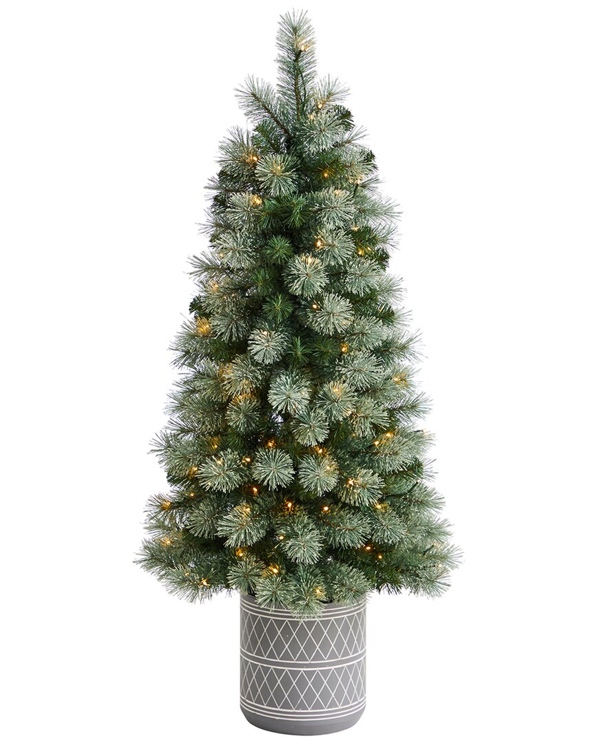 Nearly Natural 4.5ft Nova Scotia Pine Artificial Christmas Tree In Green