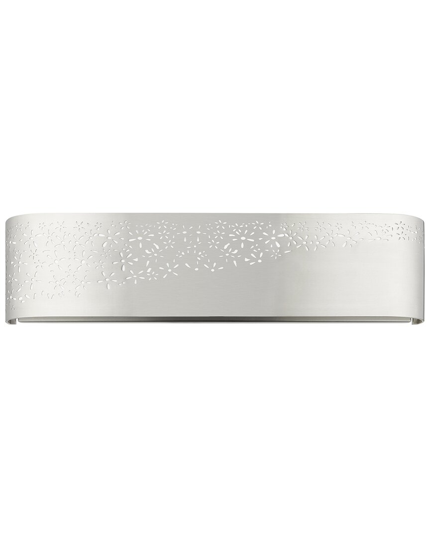 Livex Lighting Noria Nickel 4 Light Vanity Sconce In Nickel