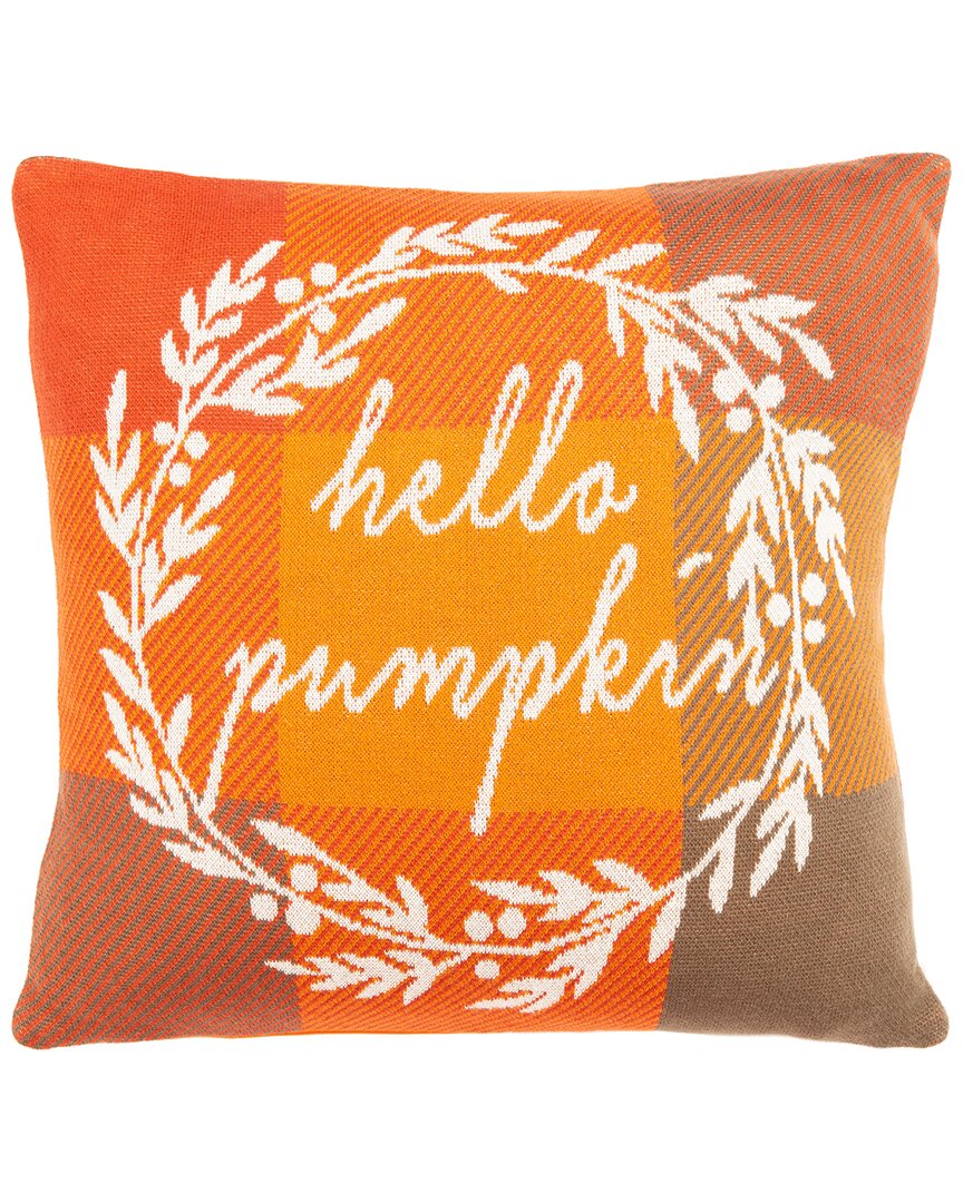 Shop Safavieh Hello Pumpkin Pillow In Multi