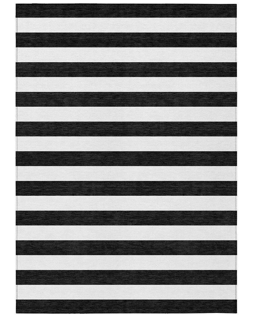 Addison Rugs Chantille Polyester Indoor/outdoor Washable Rug In Black