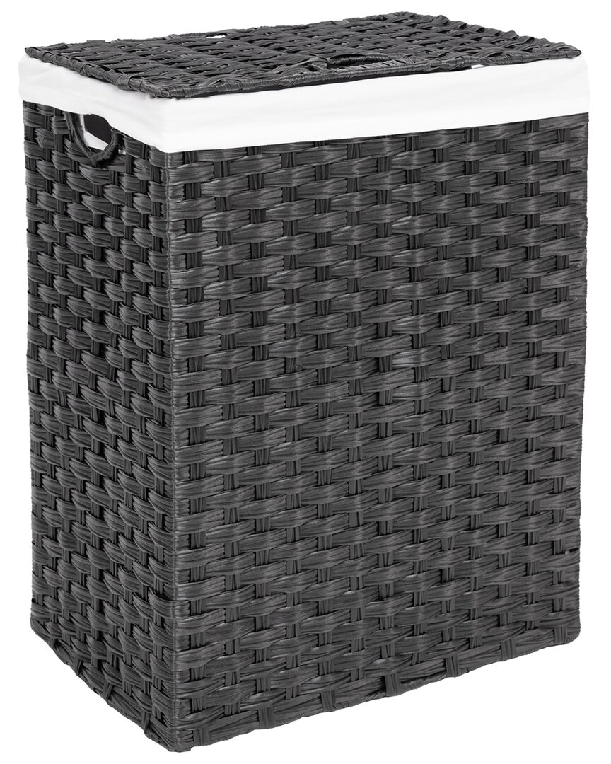 Seville Classics Handwoven Lidded Laundry Hamper