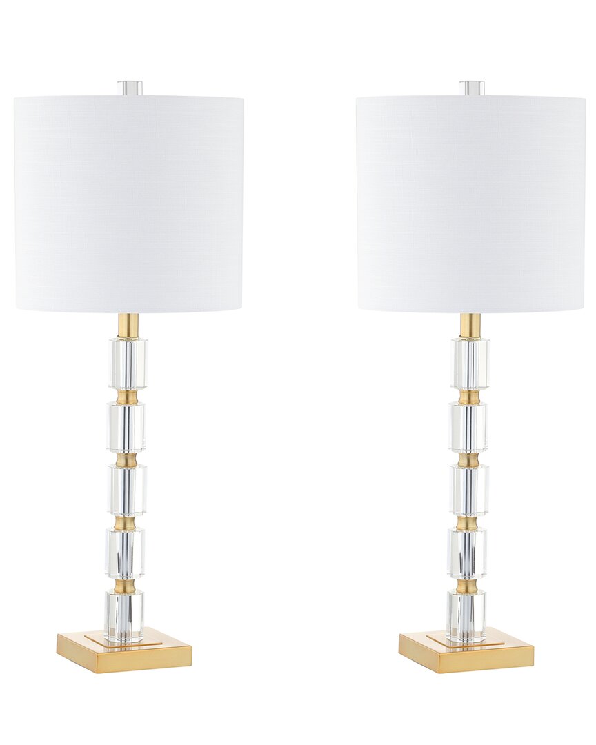 Jonathan Y Designs Set Of 2 Claire 28.5in Crystal Table Lamps