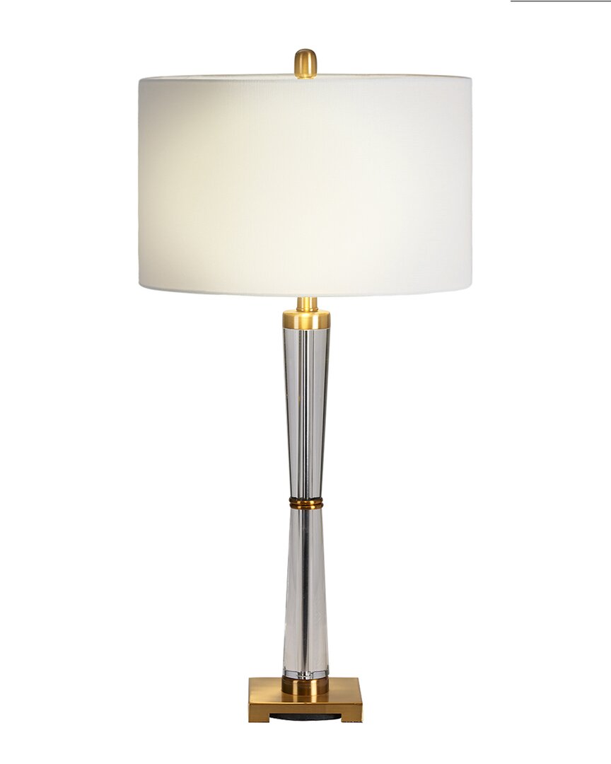 Jennifer Taylor Home Luxe 15in Laon Crystal Accent Table Lamp In White